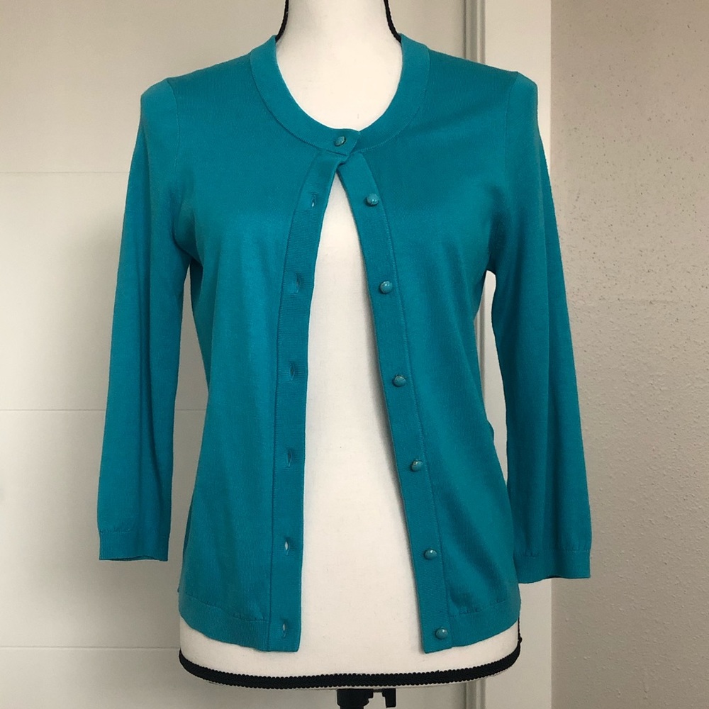 kate spade turquoise cardigan